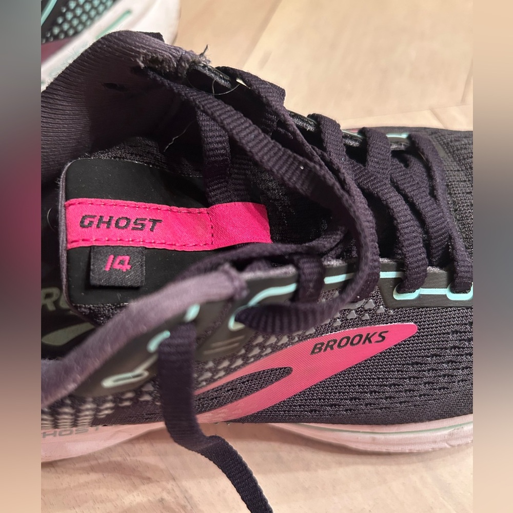 Brooks Women's Black Running Shoes with Pink and Mint Accents - Picture 9 of 11